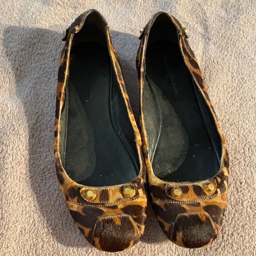Balenciaga Animal Print Furry Ballet Flats 8